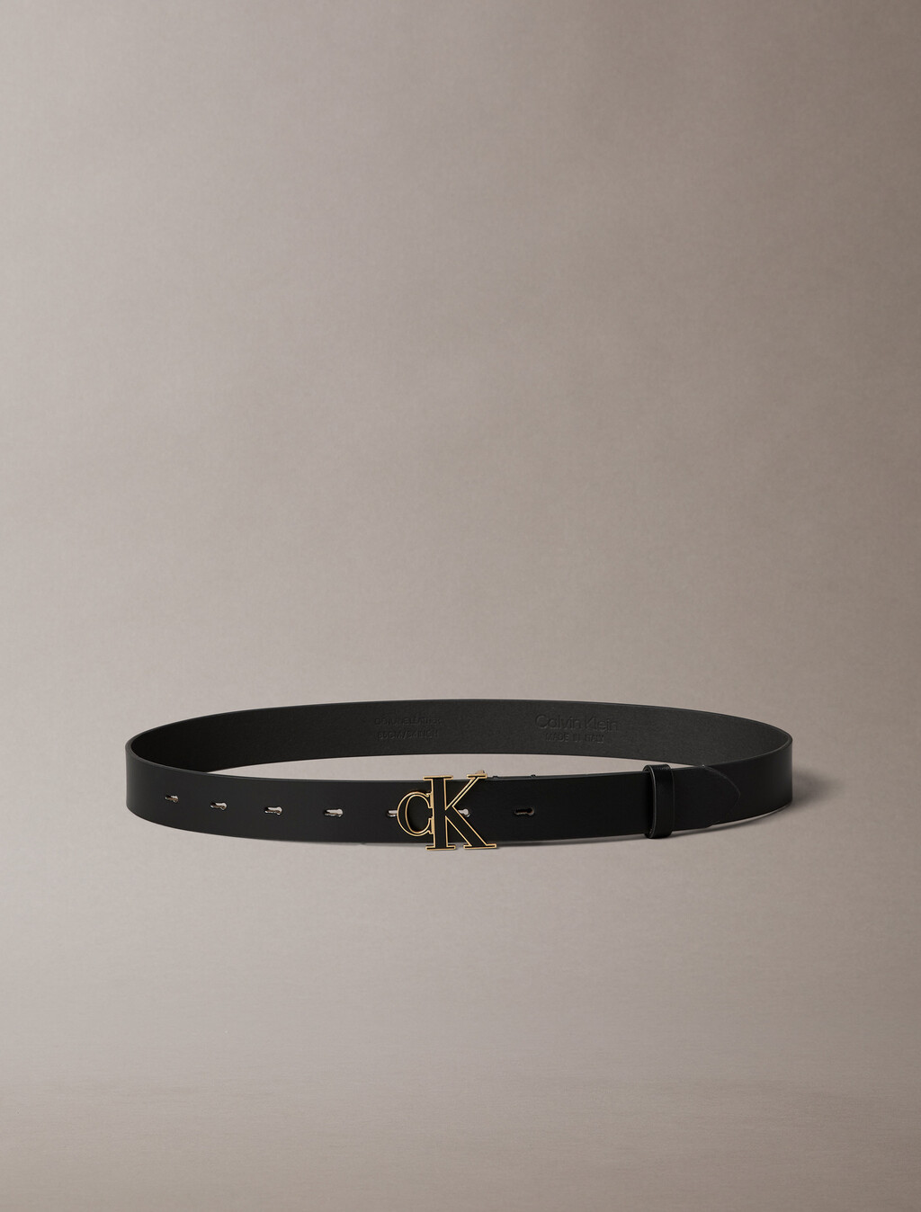 Full-Grain Leather Logo Buckle Belt, BLACK / ANTIQUE LIGHT GOLD, hi-res