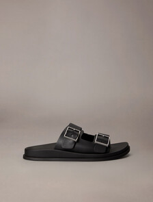 Double Buckle City Sandal, Triple Black, hi-res