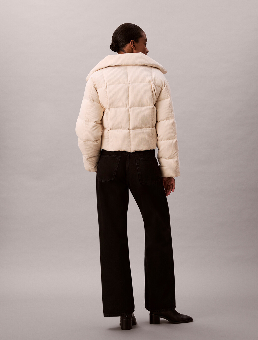 Corduroy Down Puffer Jacket, Birch, hi-res