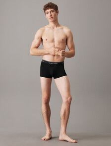 LOGO LOW RISE TRUNK 3 PACK, BLACK W/ BLACK/ASH/MEDITERRANEA WBS, hi-res