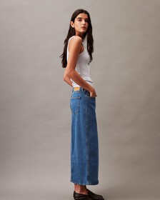 Split Front Denim Maxi Skirt, BLUE TOPAZ, hi-res