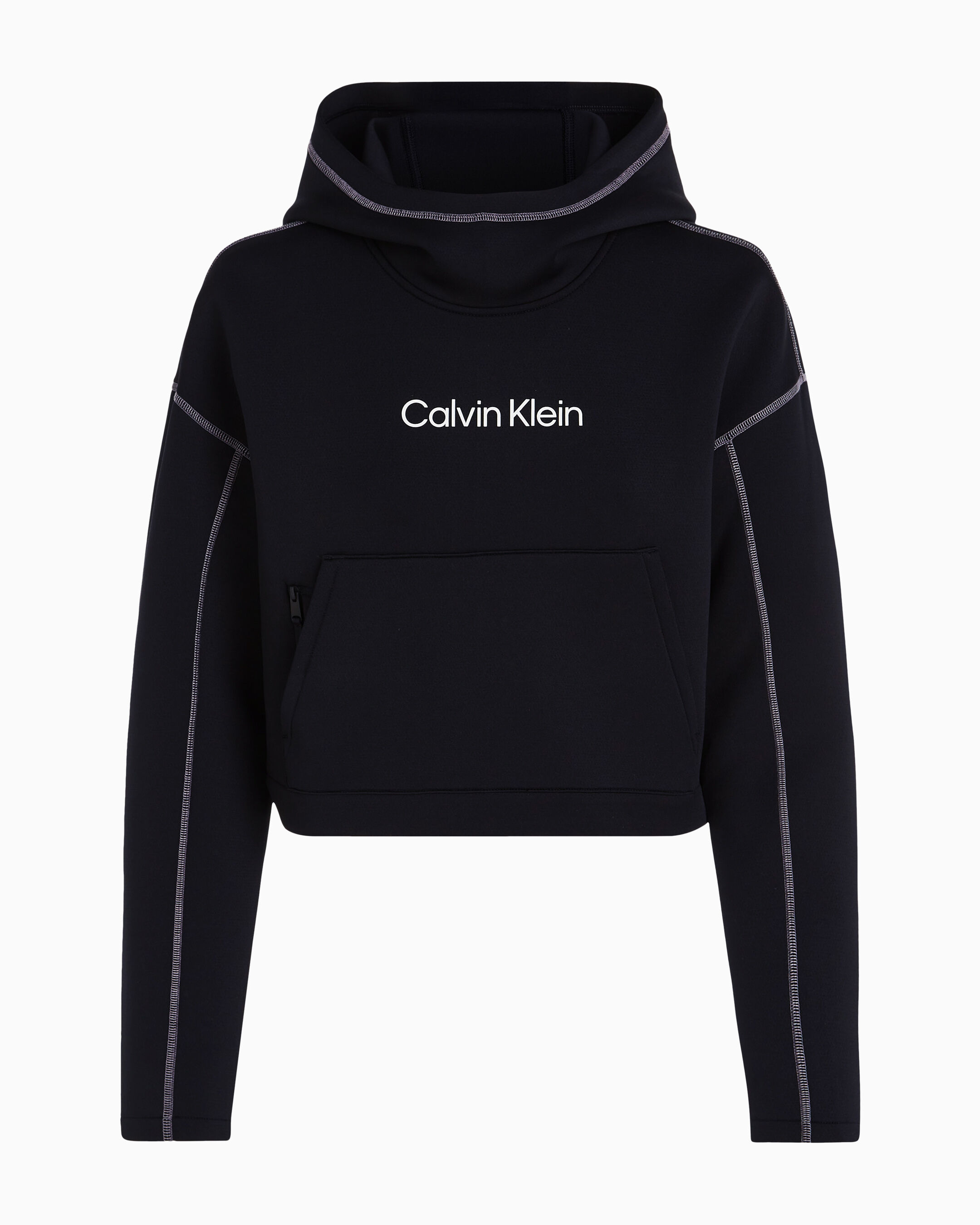 Cropped Logo Hoodie black Calvin Klein Malaysia