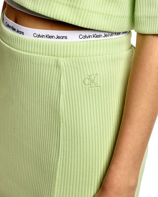 Front Slit Pencil Midi Skirt