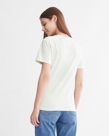 Shrunken Institutional Logo Tee, Canary Green, hi-res