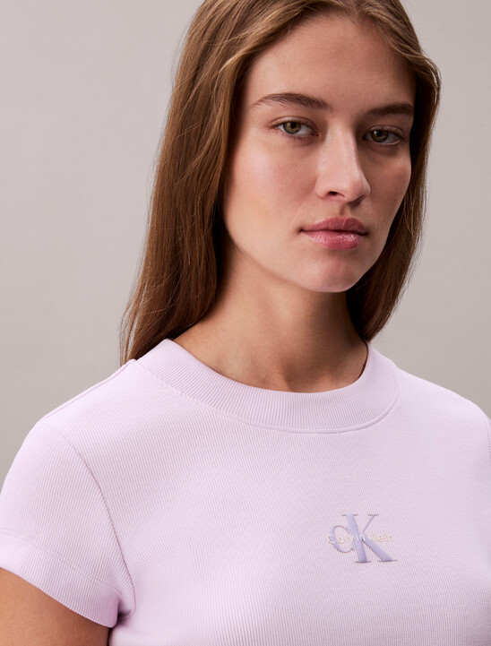 Slim Cropped Monogram T-shirt