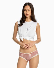 BOTTOM'S UP REFRESH ALL OVER PRINT HIPSTERS, GRID DOTS+RED GRAPE, hi-res