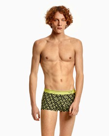 CK ONE PRINT MICRO LOW RISE TRUNKS, 10195 LOGO CROSS PRINT+CYBER GREEN, hi-res