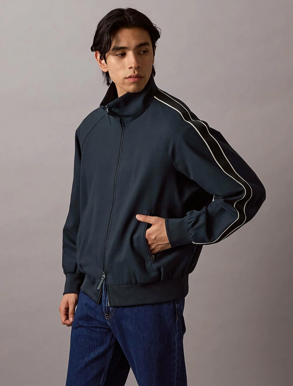 Relaxed Track Jacket, Dark Sapphire, hi-res