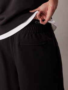 Terry Monogram Shorts, Black, hi-res