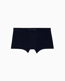 Embossed Icon Microfiber Low Rise Trunks, Blue Shadow, hi-res