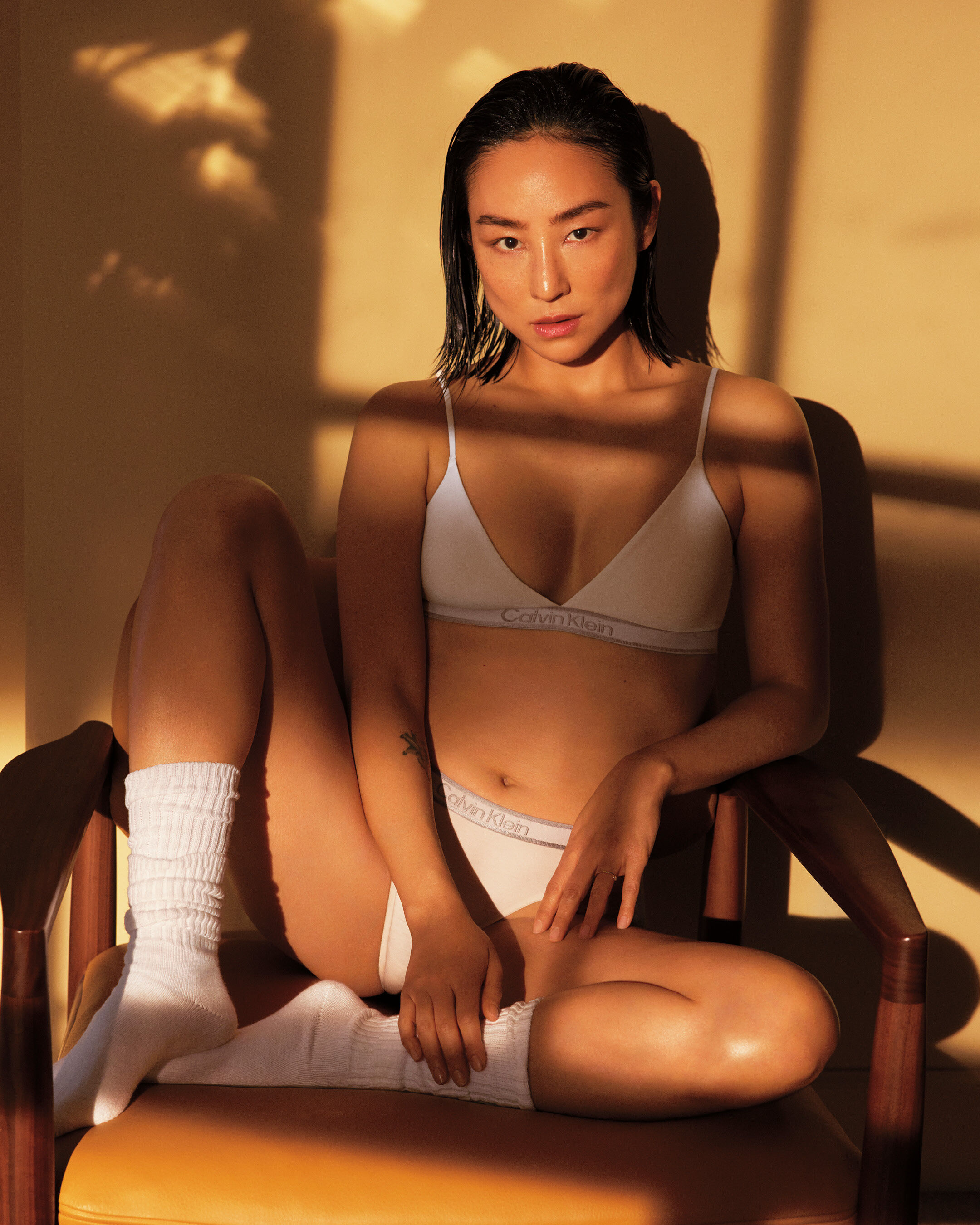 Calvin klein tonal logo lightly lined bralette on sale
