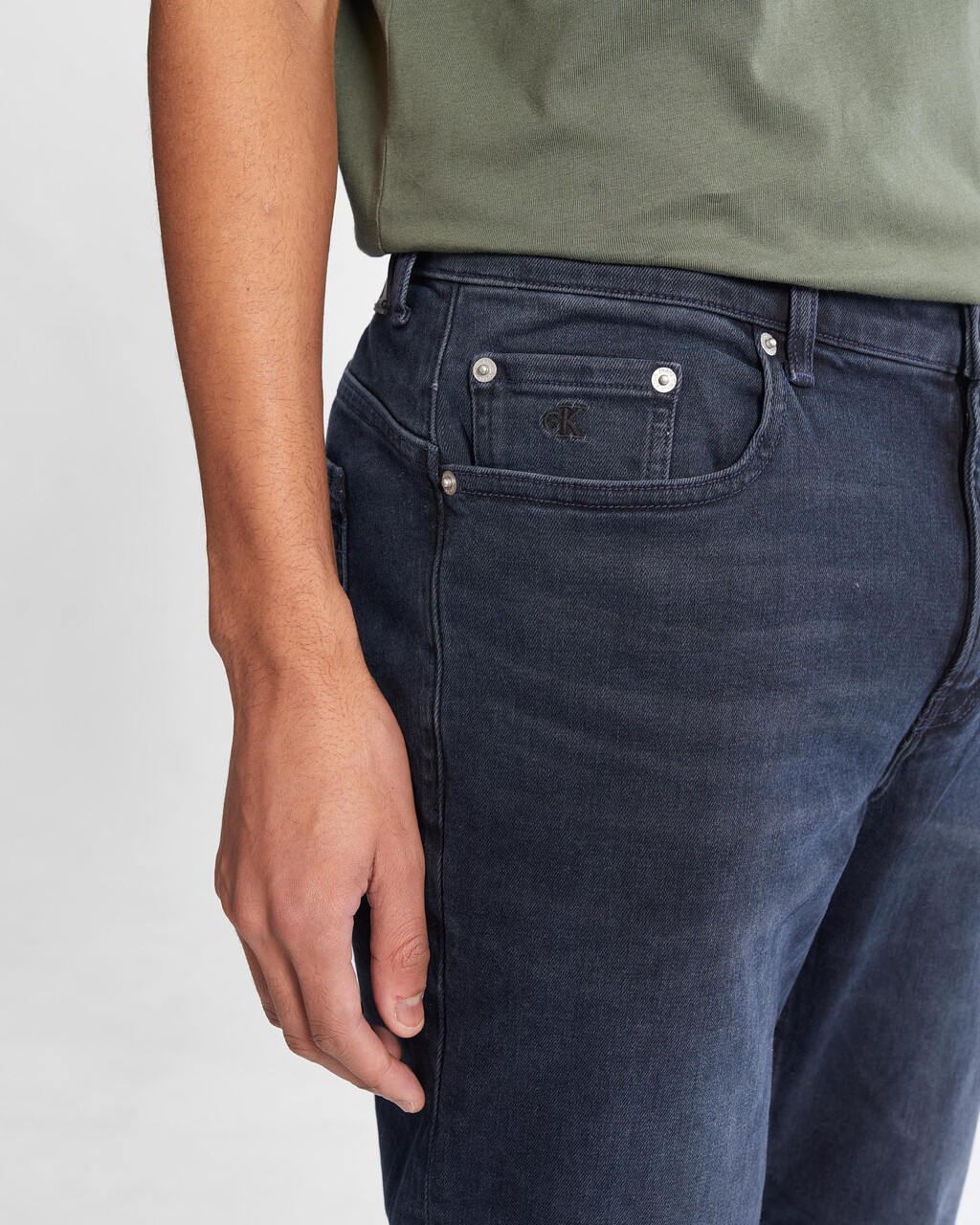 Italian Denim Body Taper Jeans, Denim Dark, hi-res