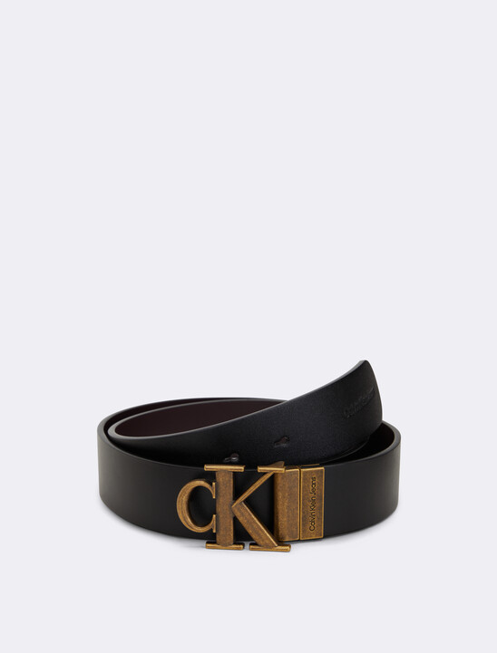Round Monogram Plaque Reversible Belt 35mm