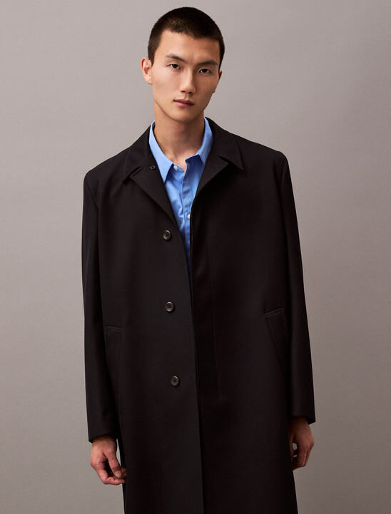 Wool Twill Car Coat