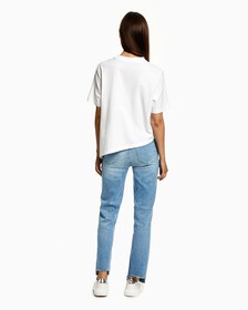 SIDE KNOT TEE, Bright White, hi-res
