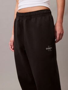 Relaxed Monogram Joggers, Black, hi-res