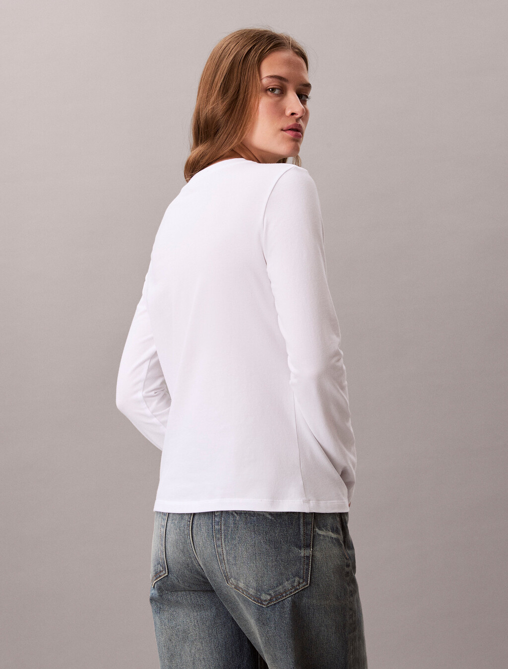 Standard Logo Slim Tee, Brilliant White, hi-res
