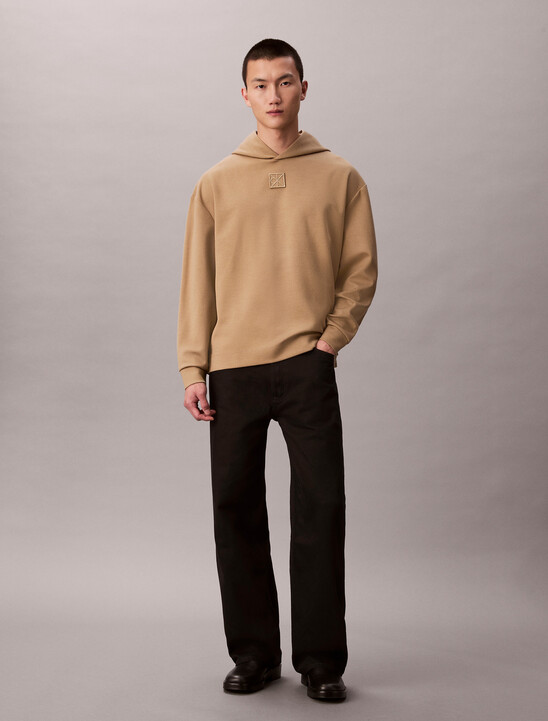 Stretch Wool Blend Hoodie