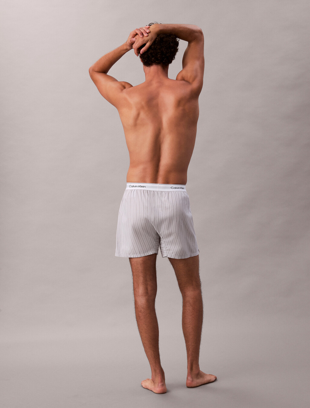 Cotton Poplin Traditional Boxers, 19471 TRAIL STRIPE+HARBOR MIST, hi-res