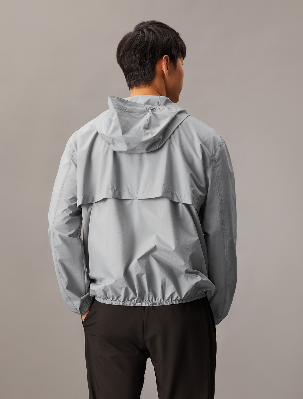 Essentials Woven Hood Jacket, Sleet, hi-res