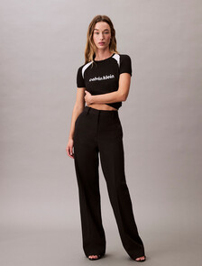 Contrast Logo Graphic Slim T-Shirt, Black, hi-res