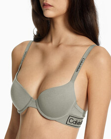 REIMAGINED HERITAGE LIGHTLY LINED DEMI BRA, Grey Heather, hi-res