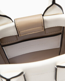 CKJ SCULPTED MONOGRAM MICRO TOTE, ANCIENT WHITE, hi-res