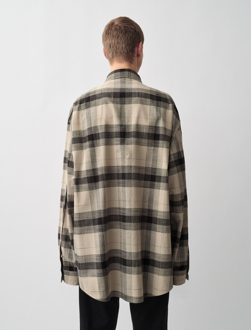 Blakely Plaid Button-Down Shirt, Black, hi-res