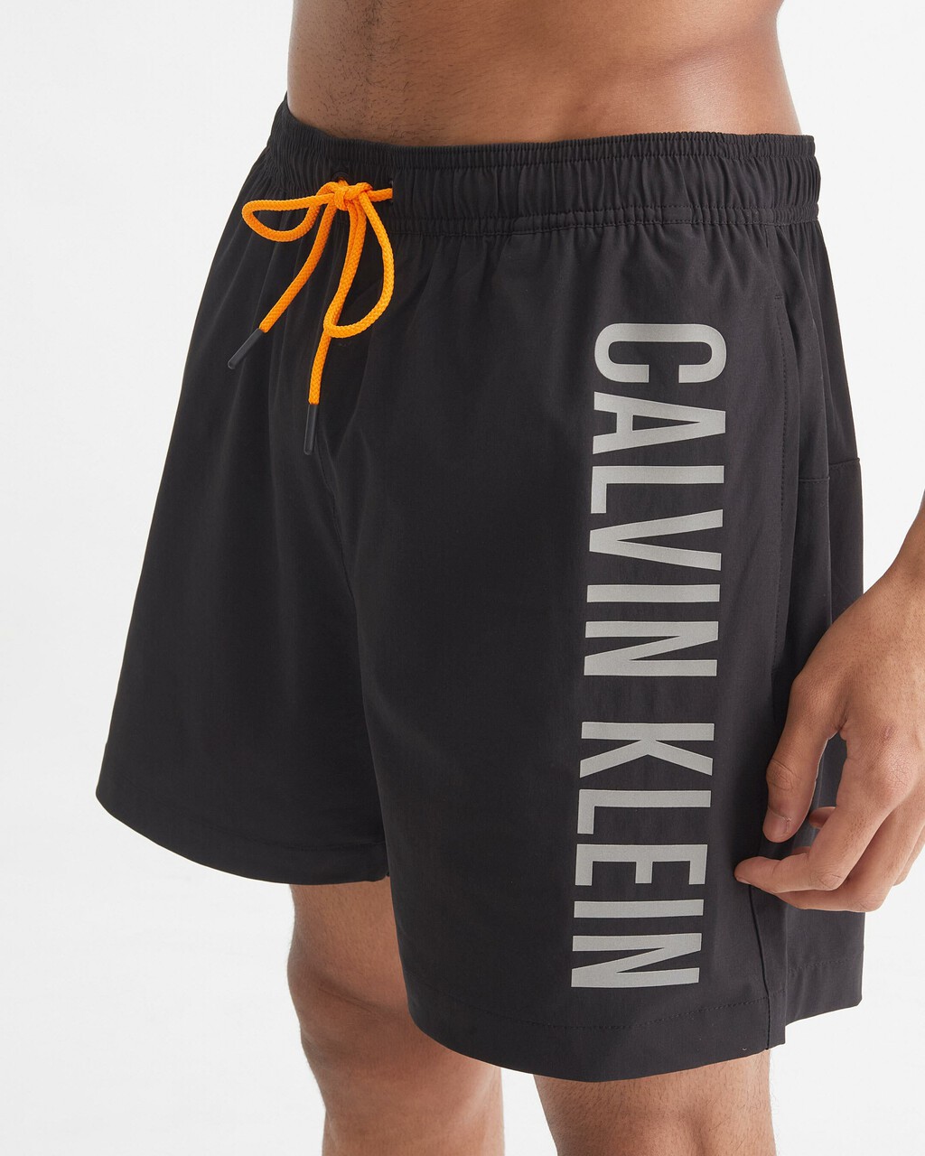 Dark Atoll Medium Drawstring Swim Shorts, Pvh Black, hi-res