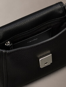 Pebble Grain Crossbody Bag, Black, hi-res