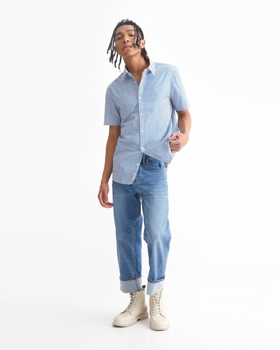 LOGO PIPING RELAXED SHIRT
