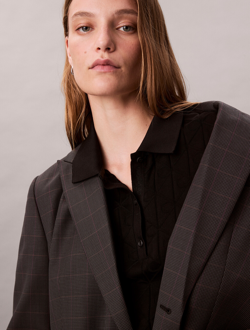 Logo Jacquard Polo Dress, Black, hi-res