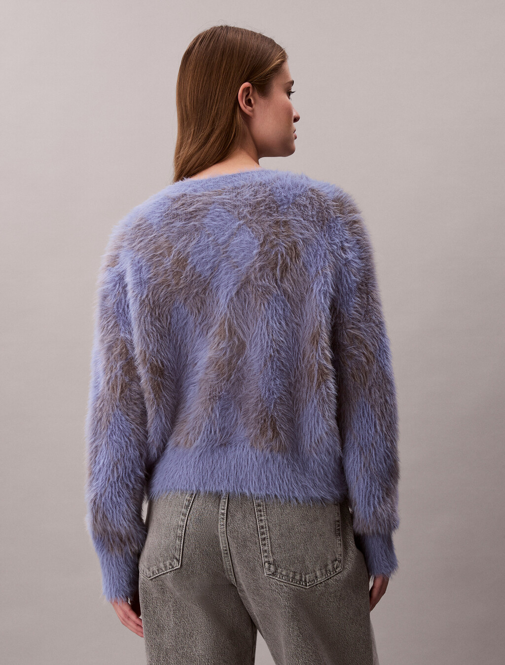 Soft Argyle Relaxed Cardigan, Dusty Sailor Blue, hi-res