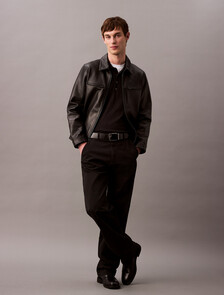 Fine Knit Silk Touch Polo, Black, hi-res