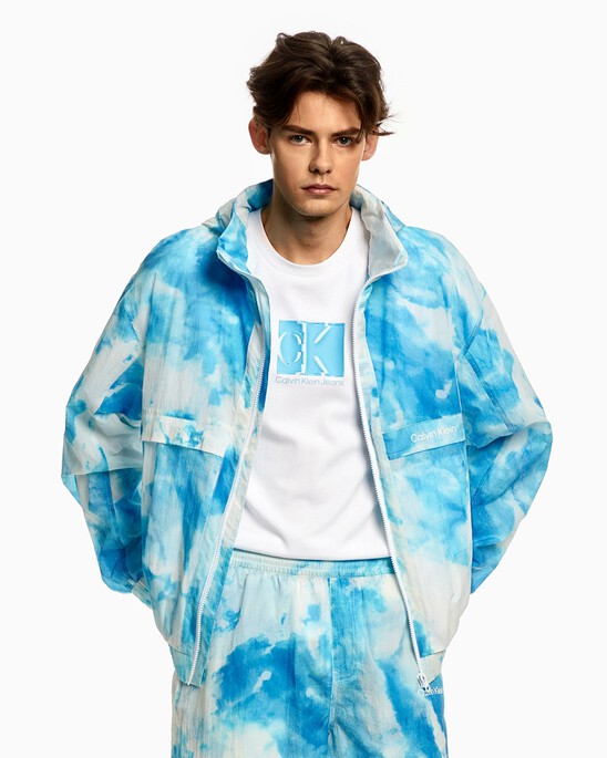 CLOUD PRINT NYLON WINDBREAKER
