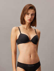 Perfectly Fit Push Up Plunge Bra, Black, hi-res