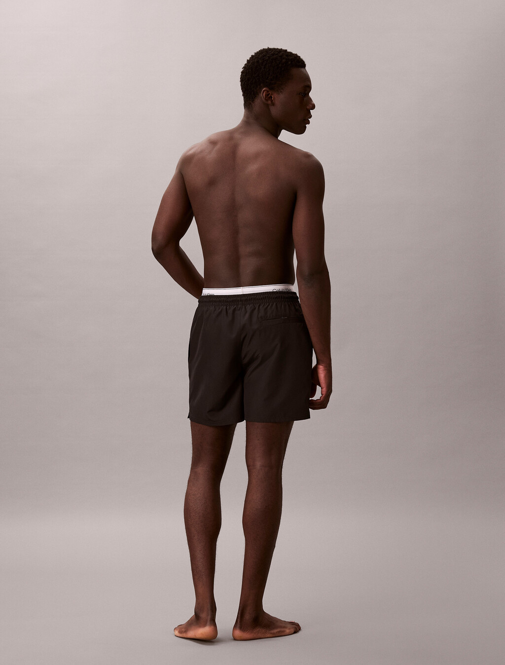 Medium Drawstring Swim Shorts - CK Essentials, Black, hi-res