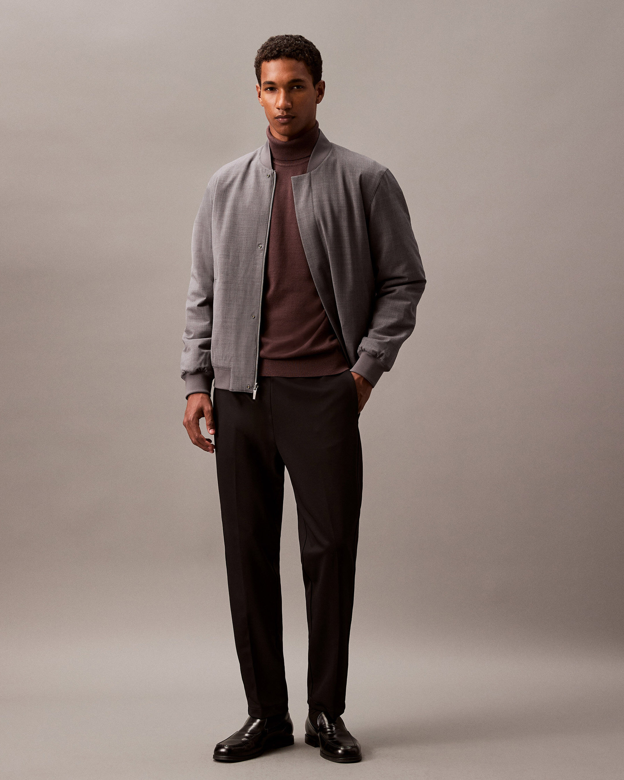 Calvin klein men's wool bomber jacket new arrivals