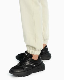 TWO TONE MONOGRAM JOGGERS, Eggshell, hi-res