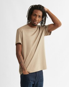 CORE SMOOTH COTTON MONOGRAM TEE, Perfect Taupe, hi-res