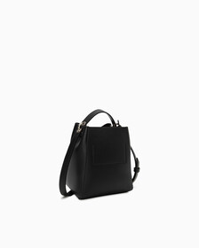 SCULPTED BUCKET BAG, BLACK, hi-res