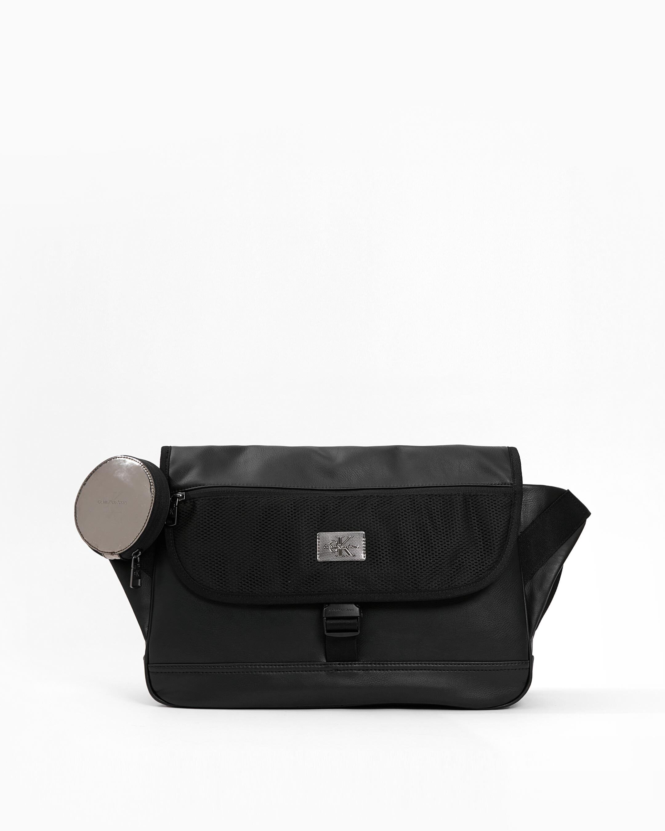 Calvin klein messenger bag leather discount