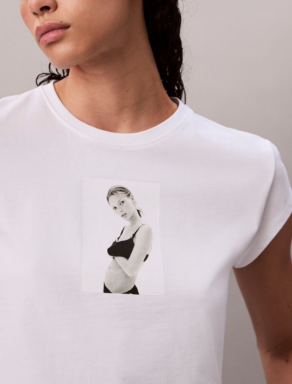 Kate Moss Graphic Baby Tee, Brilliant White, hi-res