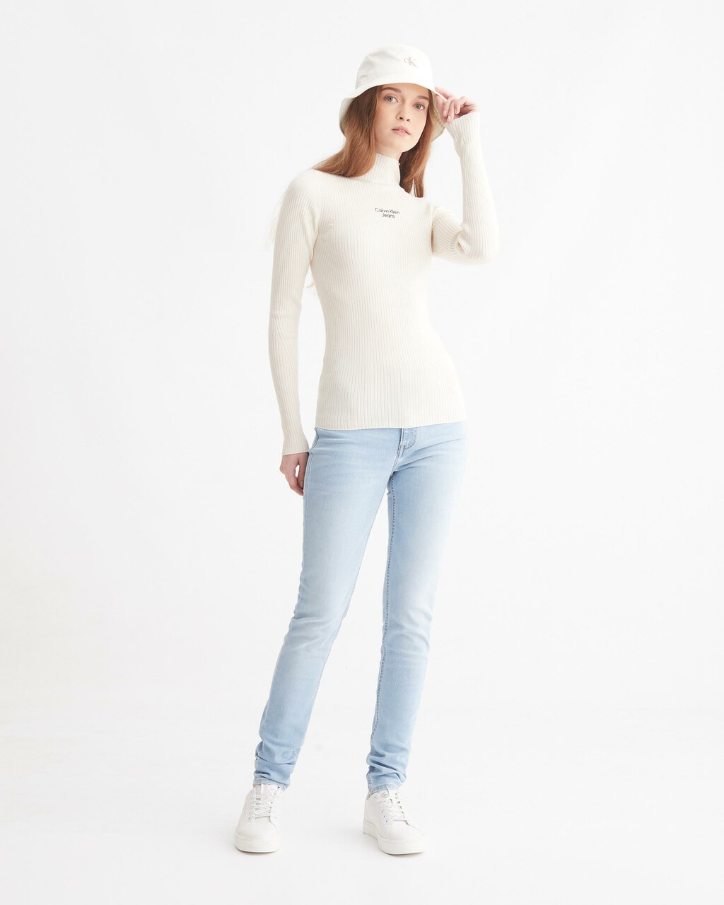 37.5 High Rise Body Skinny Fit, Light Blue Back Embro, hi-res