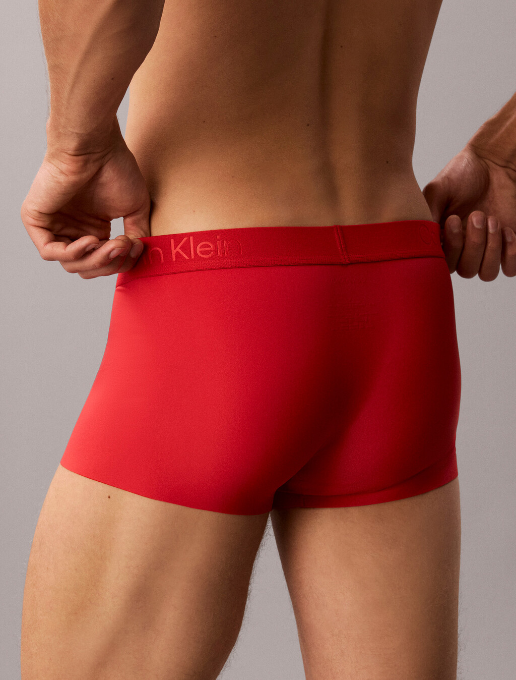 CK Black Microfiber Stretch Low Rise Trunk, Goji Berry, hi-res