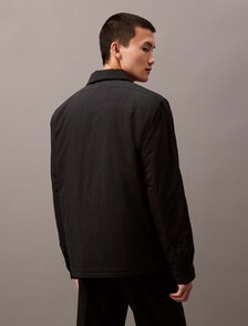 Crinkle Nylon Shirt Jacket, Black Beauty, hi-res