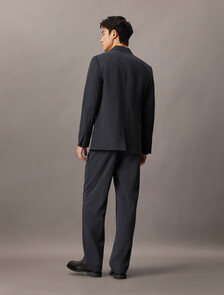 Wool Blend Pleated Pant, Dark Sapphire, hi-res