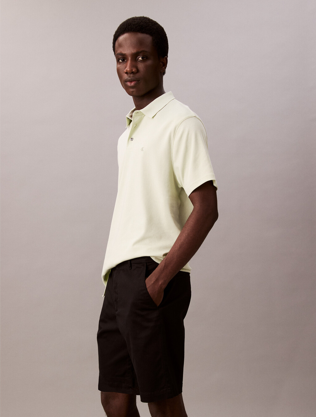 Refined Cotton Stretch Short, Black, hi-res