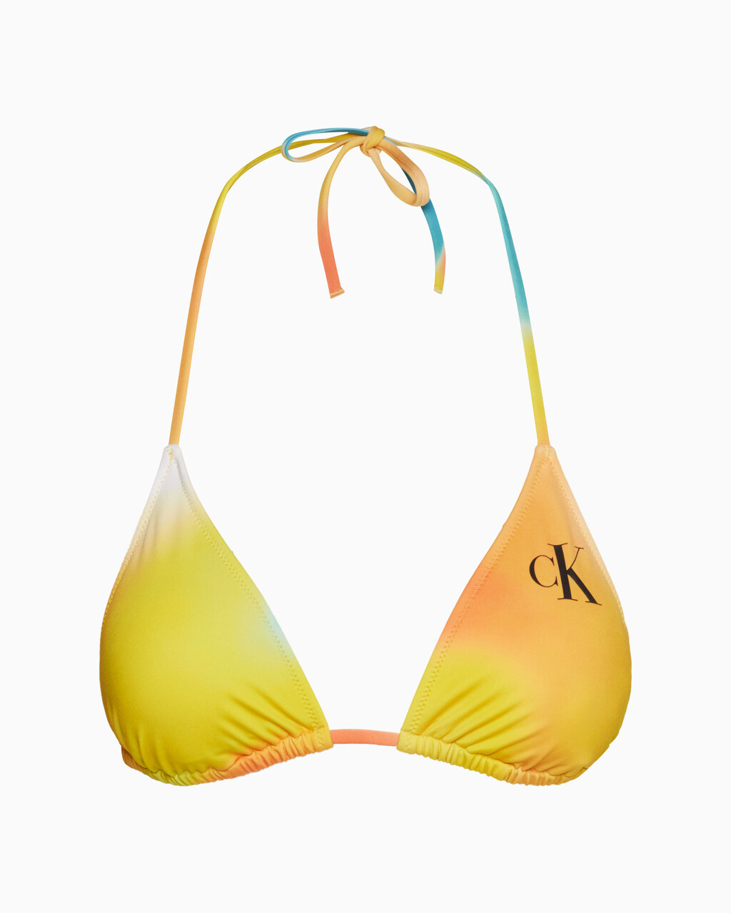 CK Monogram Triangle Bikini Top, Ck Monogram Motion Aop, hi-res