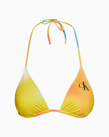 CK Monogram Triangle Bikini Top, Ck Monogram Motion Aop, hi-res